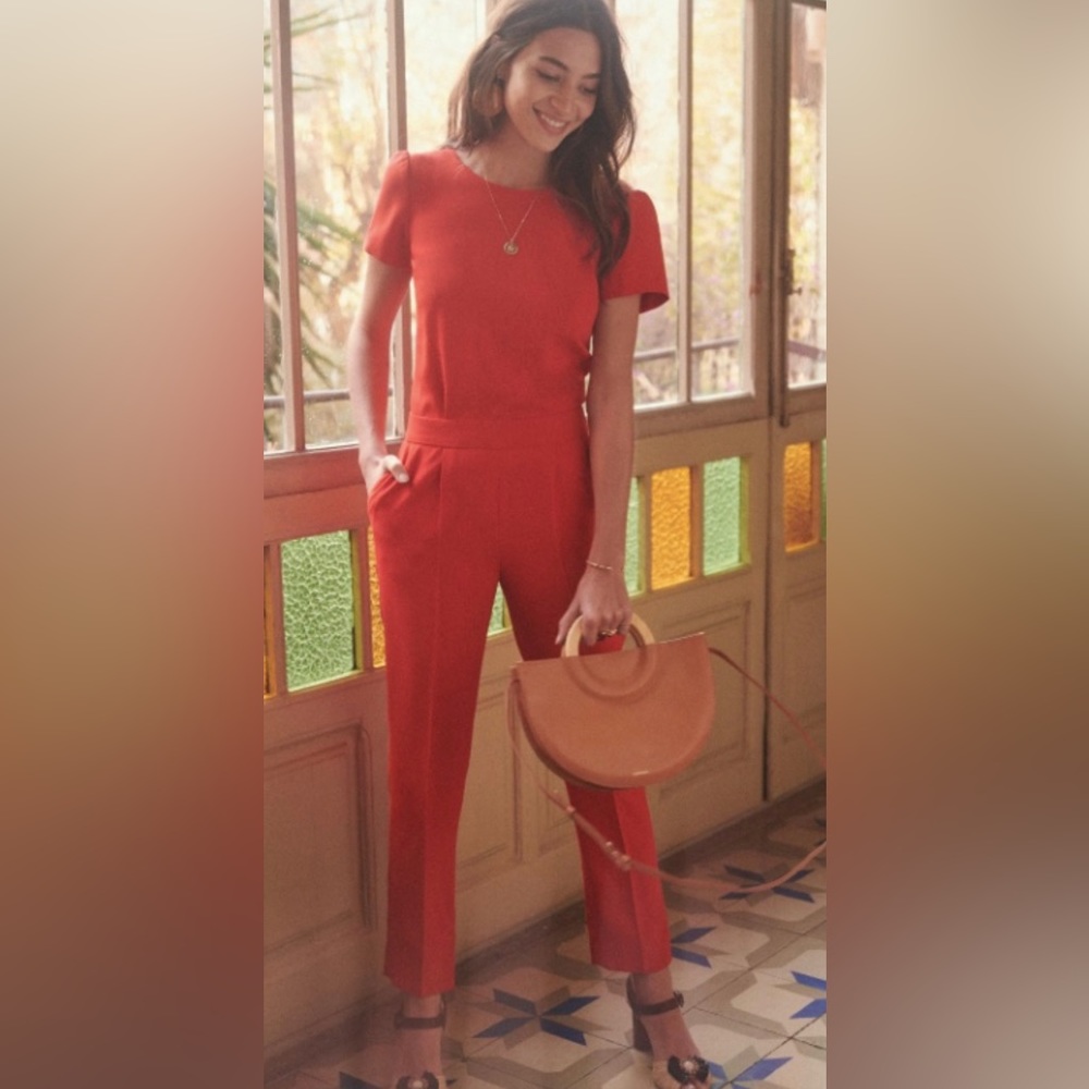 Sezane Red Jumpsuit
